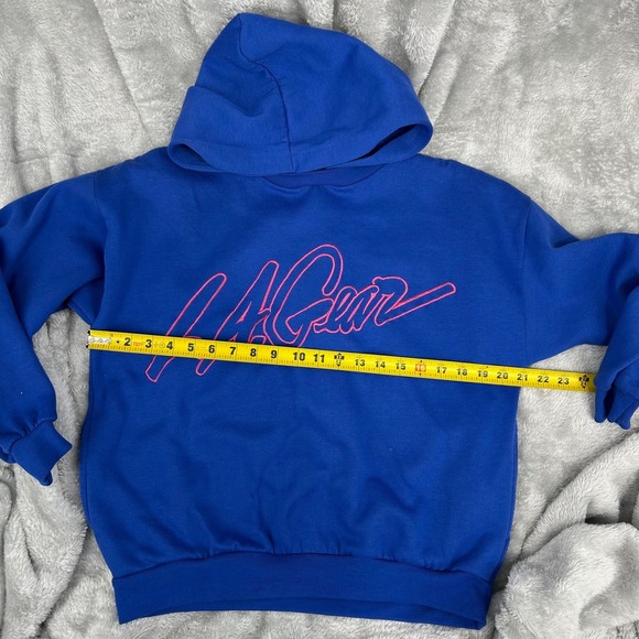 Vintage LA Gear Blue Pink Embroidered Hoodie Sweatshirt Women's Size Medium - Picture 7 of 9